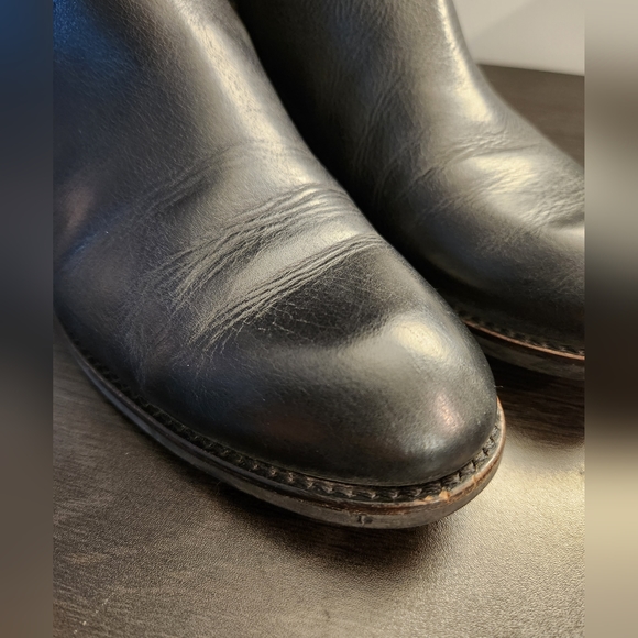 CORDANI WOMEN'S RIDING BOOT'S BLACK LEATHER ZIPPER CALF BOOTS Size 37 US Size 7 - Picture 6 of 11